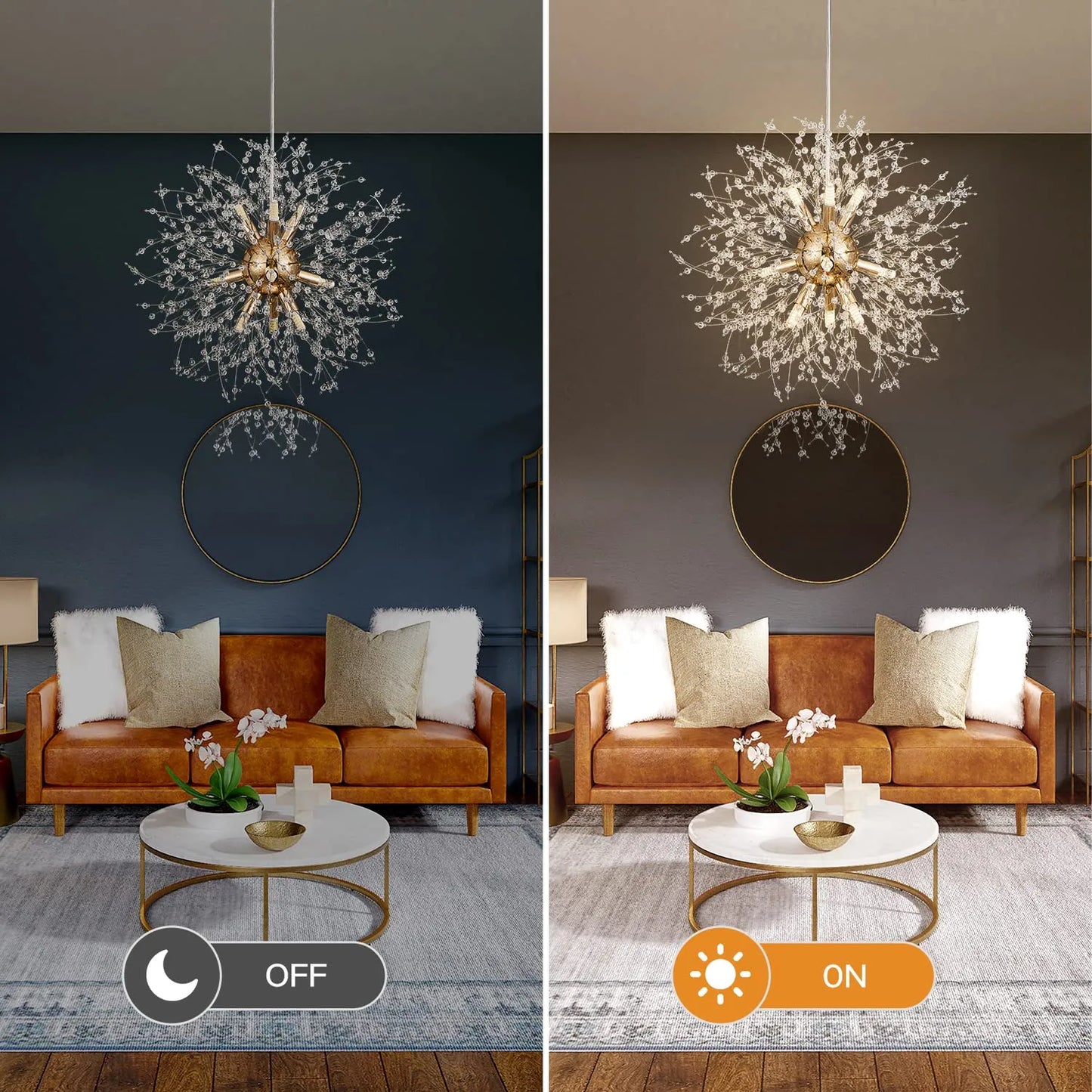 IRALAN Dandelion K9 Crystal Chandelier