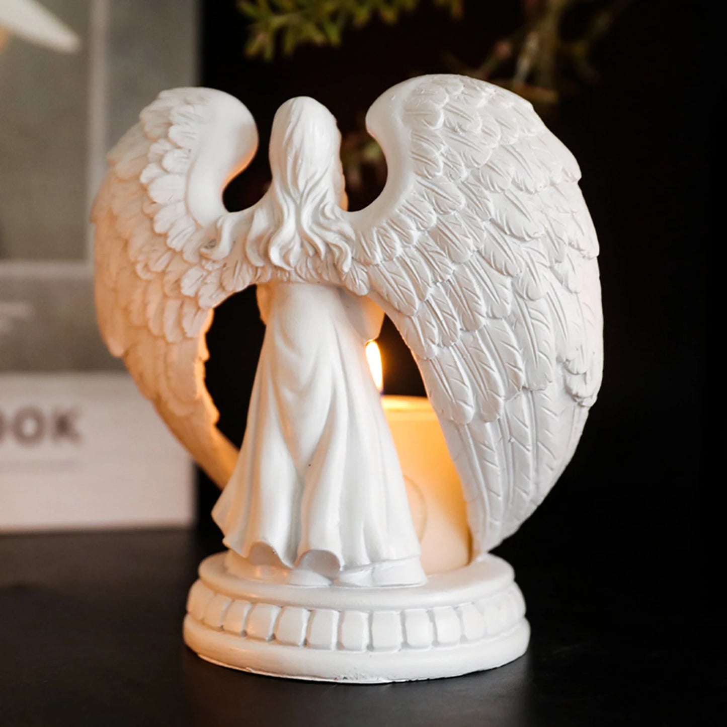 Resin Praying Angel Scented Candle Holder Ornament