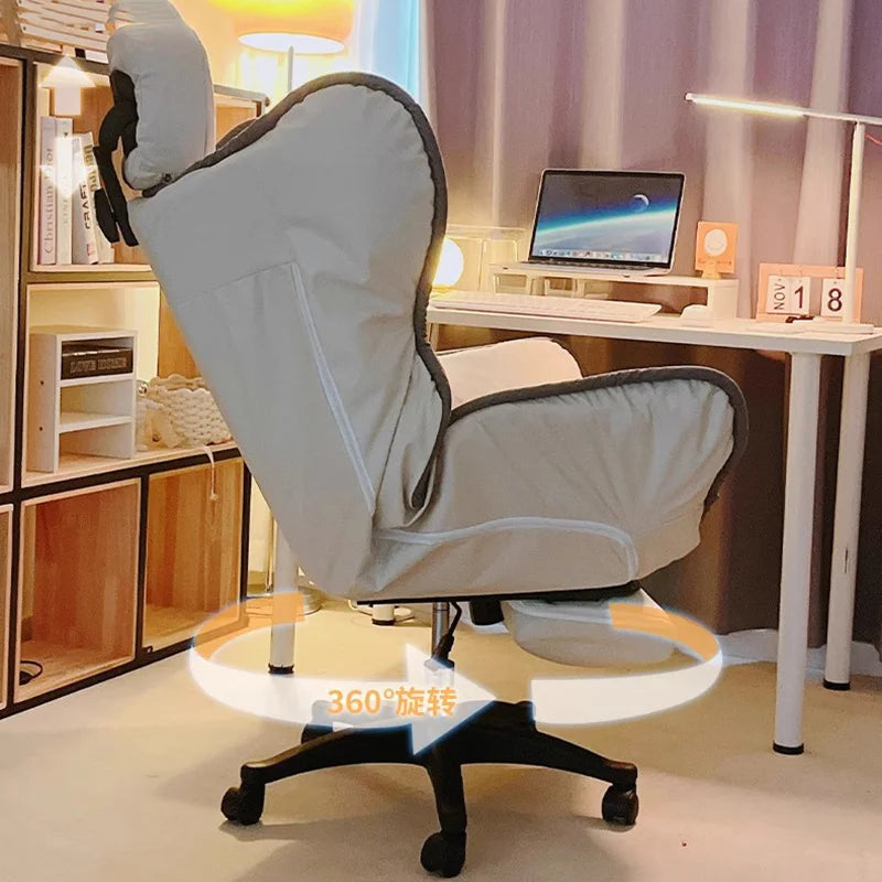 Footrest Ergonomic Office Wheels Swivel Chair