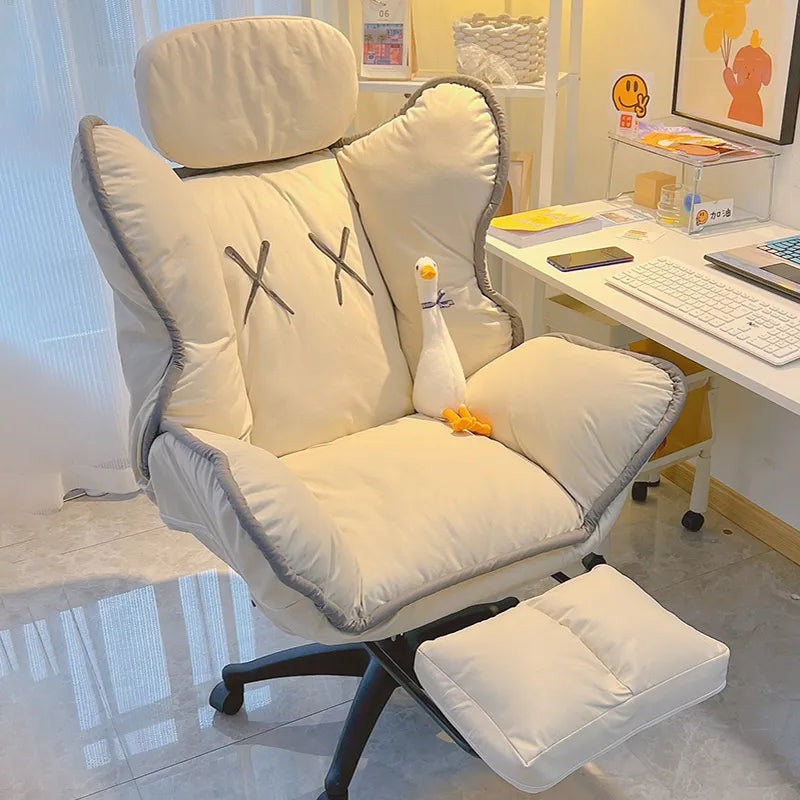 Footrest Ergonomic Office Wheels Swivel Chair