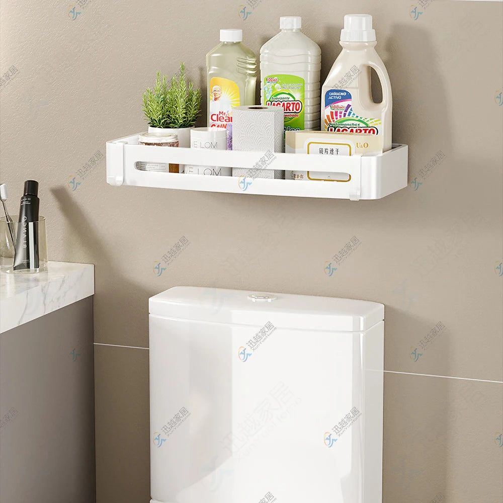 Bathroom Shelf White Aluminum