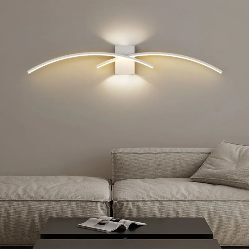 Black and White Minimalist LED Wall Light