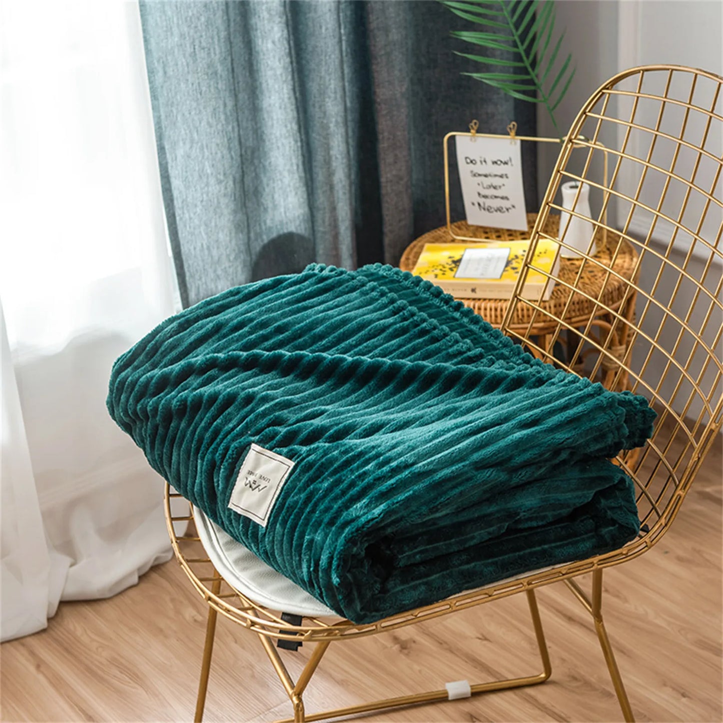 Super Solid Fleece Flannel Throw Blanket