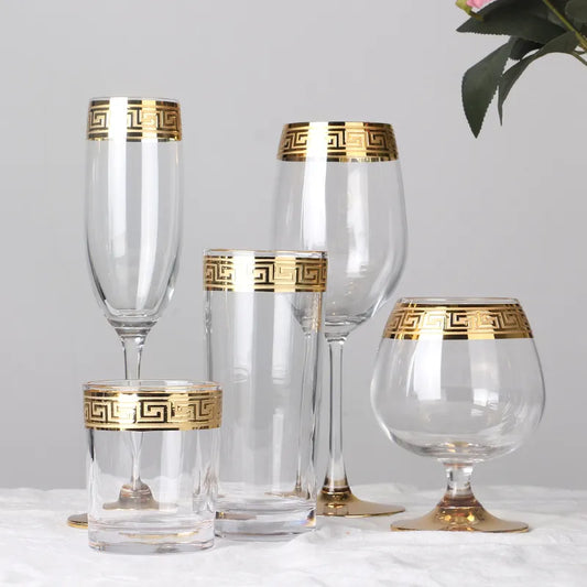 Crystal Champagne and Wine Glasses