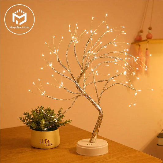 LED Night Light Christmas Tree Copper Wire Lamp