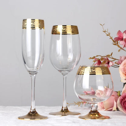 Crystal Champagne and Wine Glasses