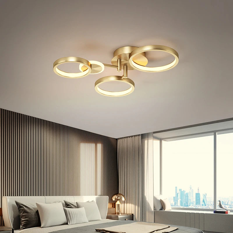 Modern Gold LED Chandelier