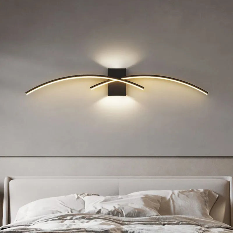 Black and White Minimalist LED Wall Light