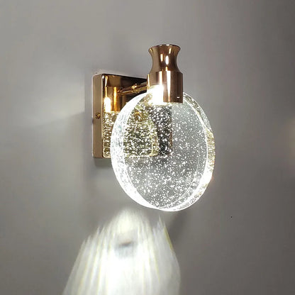 Gold Crystal Wall Lamp Led Lighting Glass