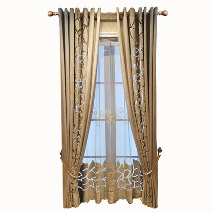 Velvet Hollow Embroidery Balcony Curtains