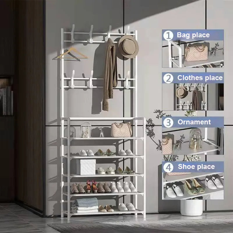 Floor Shoe and Hat Rack Organizer