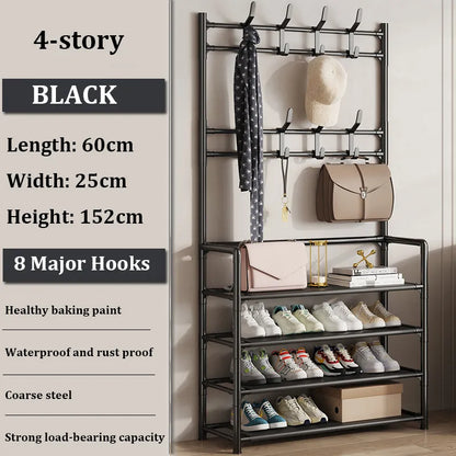 Floor Shoe and Hat Rack Organizer