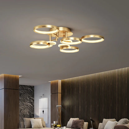 Modern Gold LED Chandelier