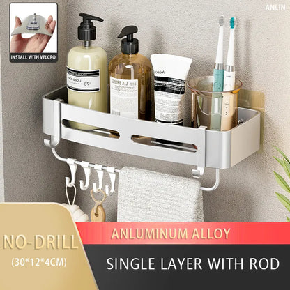 Aluminum Wall Mounted Corner Storage Rack