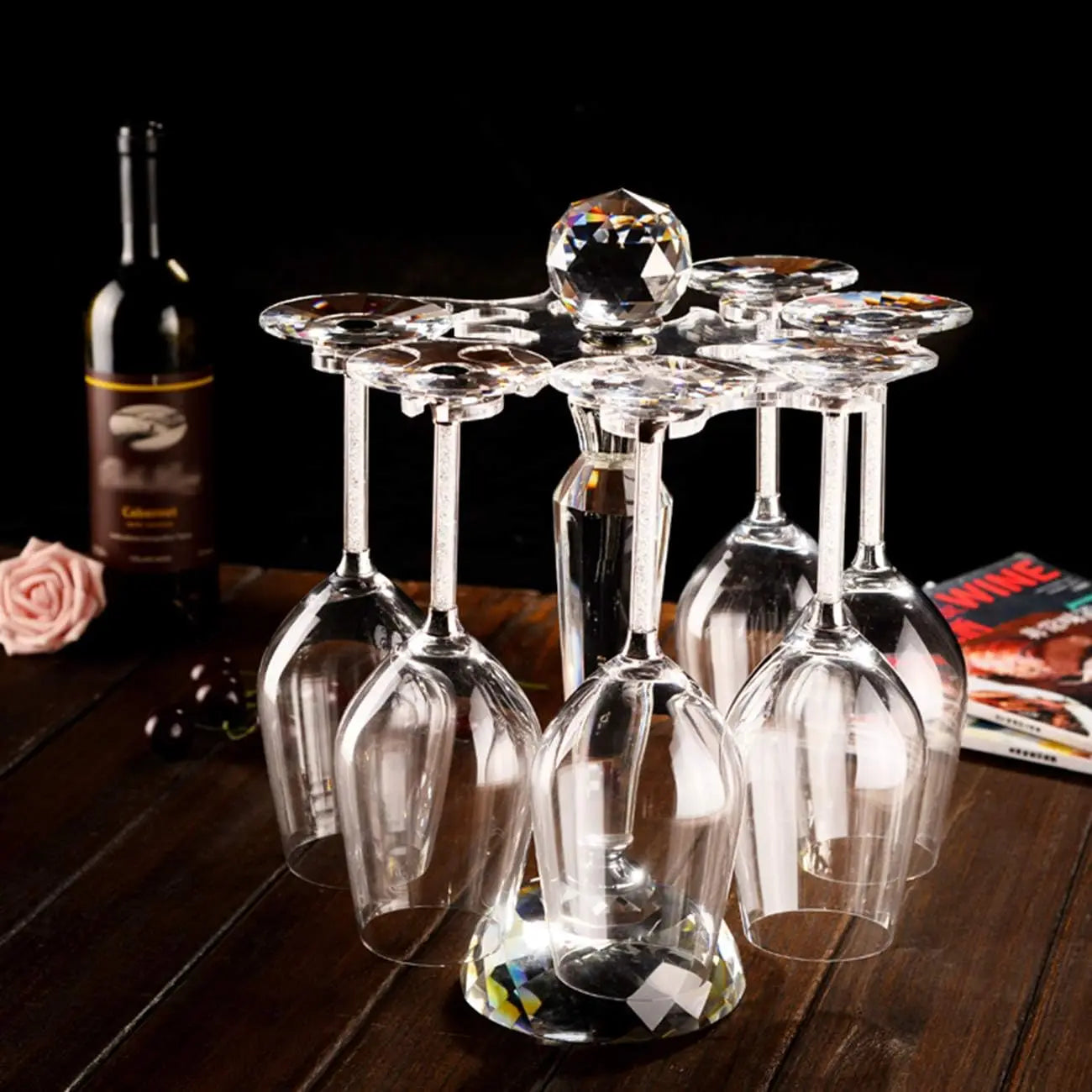 8 Wine Glass Stemware Storage Holder Stand