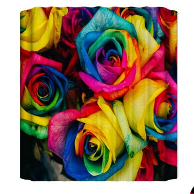 Golden Rose Shower Curtain Flowers