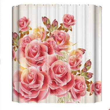 Golden Rose Shower Curtain Flowers