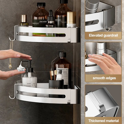 Aluminum Wall Mounted Corner Storage Rack