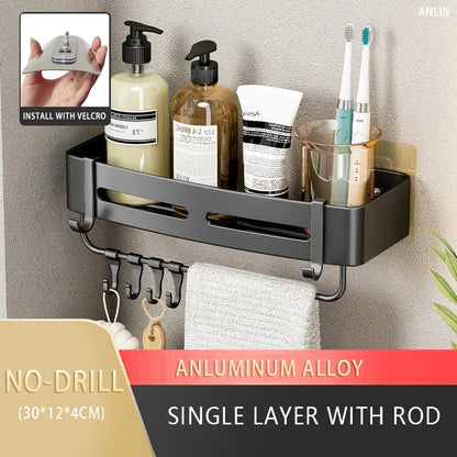 Aluminum Wall Mounted Corner Storage Rack