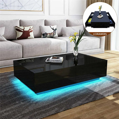 RGB LED Tea End Table For Home Office